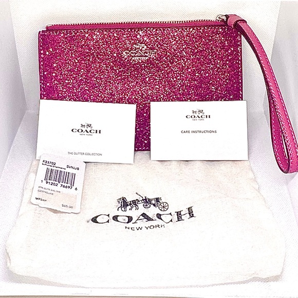 NWT COACH LARGE HOT PINK WRISTLET - Picture 7 of 9
